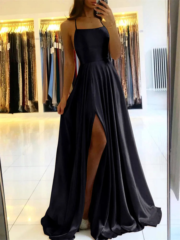 Elegant Satin Maxi Dress