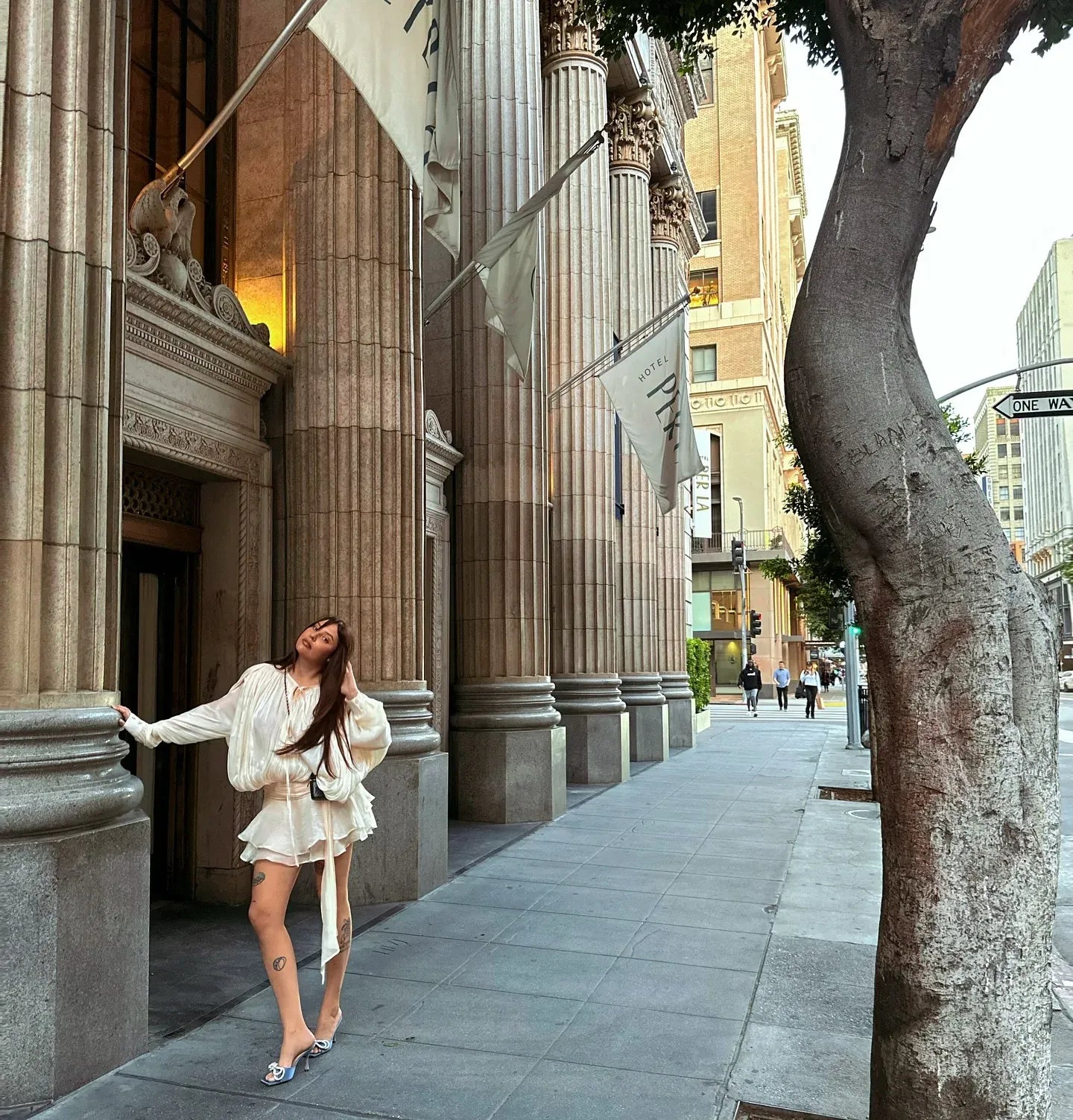 The Glow-Up Ruffle Dress™ – Long Sleeve Draped Mini Skirt with Ruched Waist