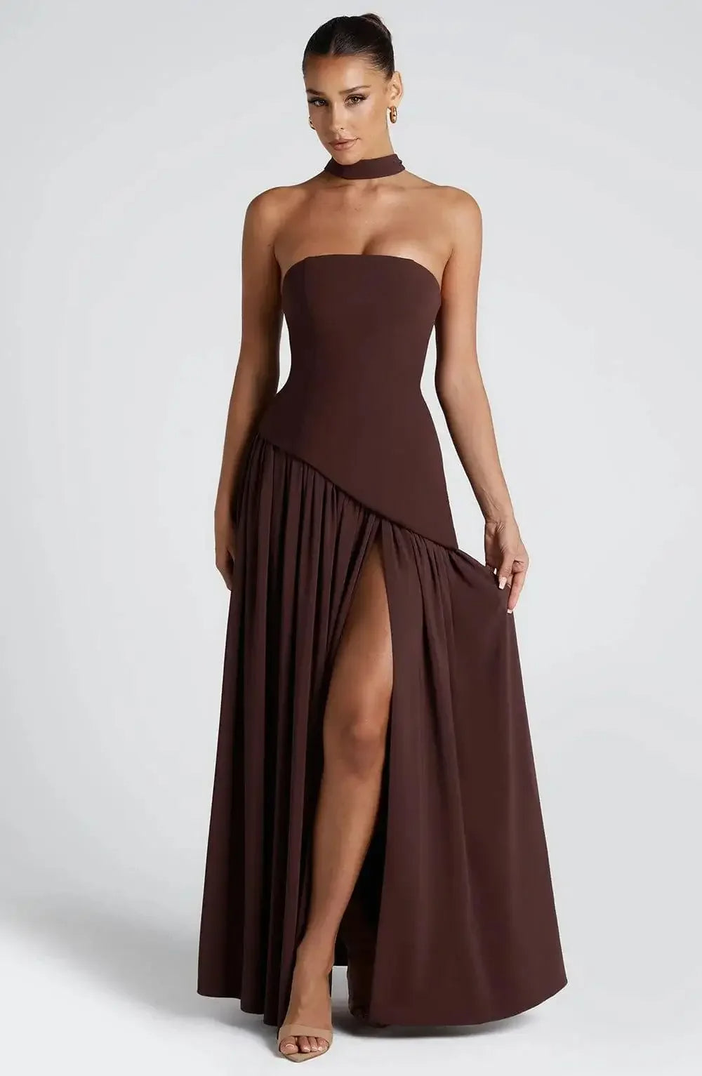 Elegant Strapless Maxi Dress