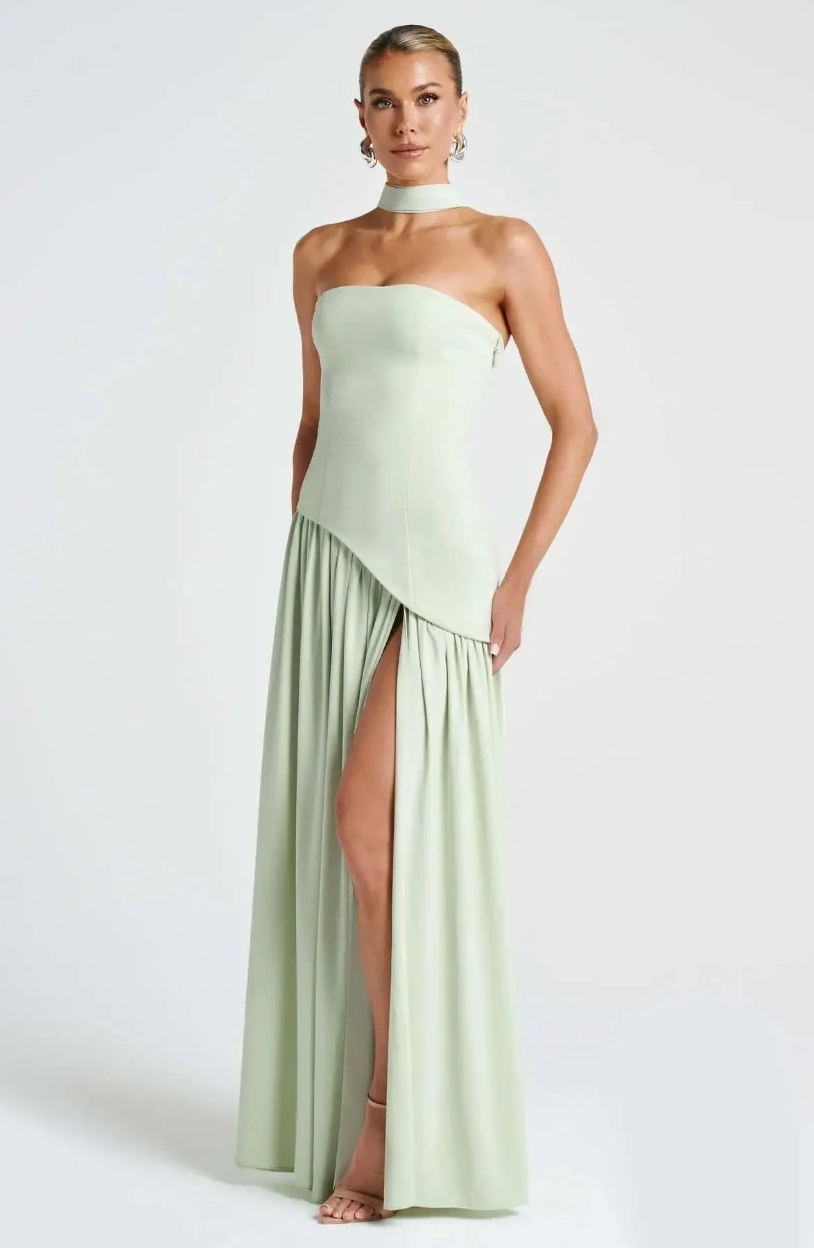 Elegant Strapless Maxi Dress