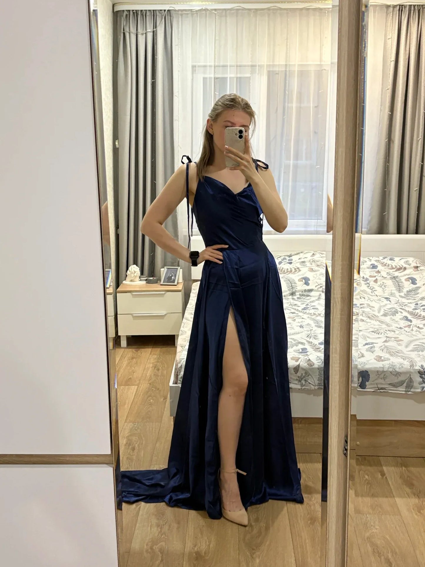 Elegant Satin Maxi Dress