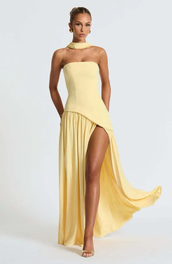 Elegant Strapless Maxi Dress