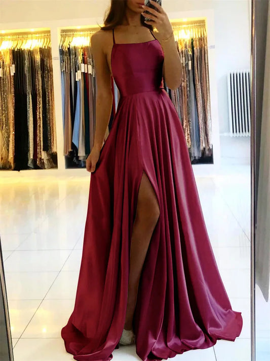 Elegant Satin Maxi Dress