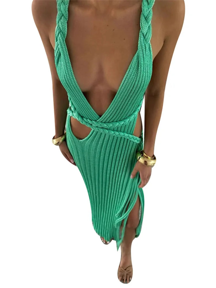 Chic Summer Ribbed Dress
