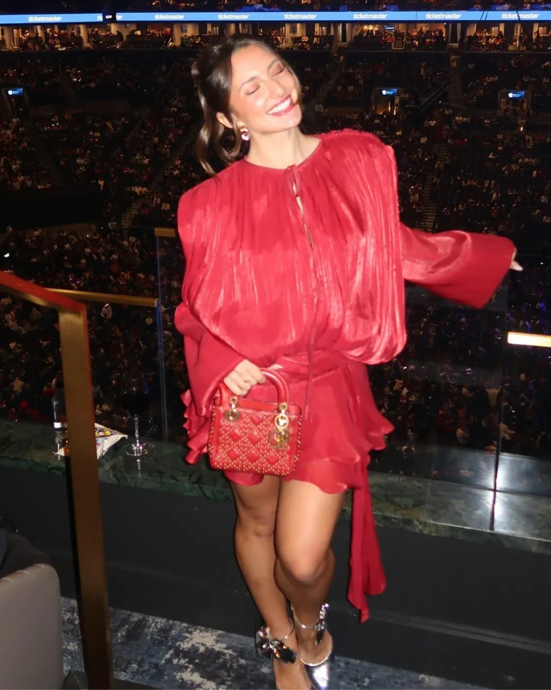 The Glow-Up Ruffle Dress™ – Long Sleeve Draped Mini Skirt with Ruched Waist