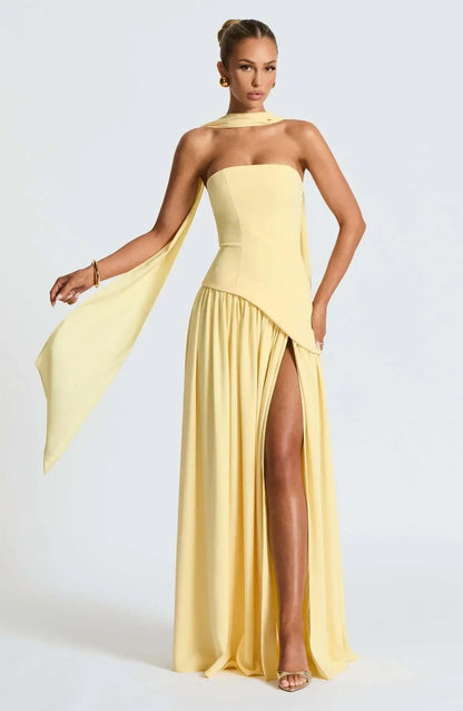 Elegant Strapless Maxi Dress