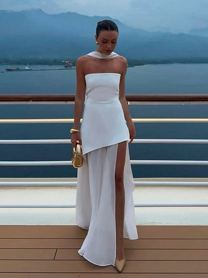 Elegant Strapless Maxi Dress