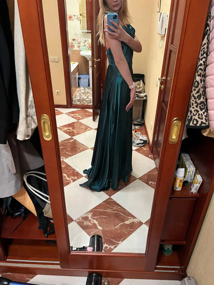 Elegant Satin Maxi Dress