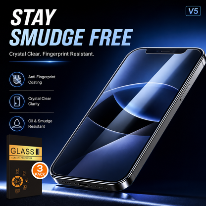 3-Pack Tempered Glass Screen Protector for iPhone.