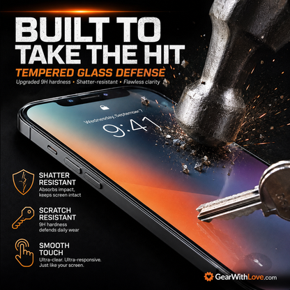 3-Pack Tempered Glass Screen Protector for iPhone.