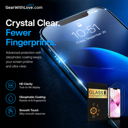 3-Pack Tempered Glass Screen Protector for iPhone.