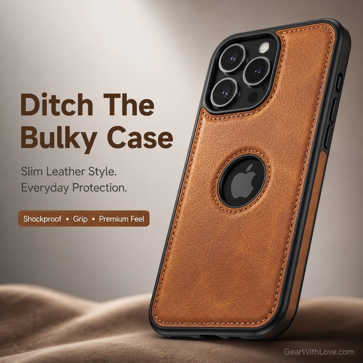 Slim Luxury Leather Case Cover for iPhone