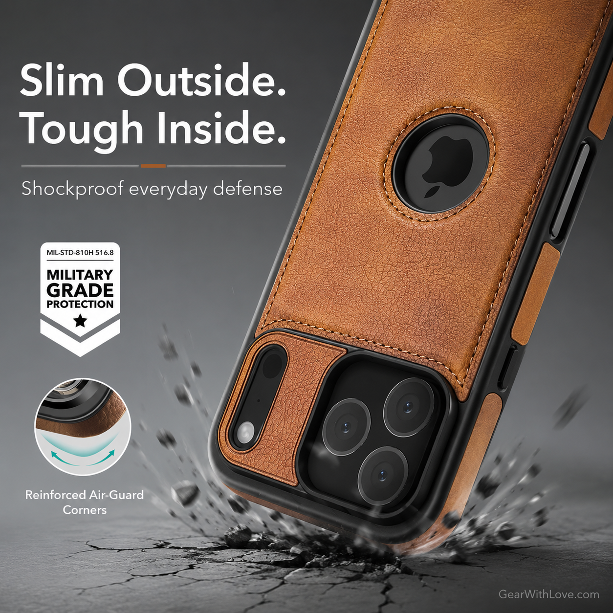 Slim Luxury Leather Case Cover for iPhone