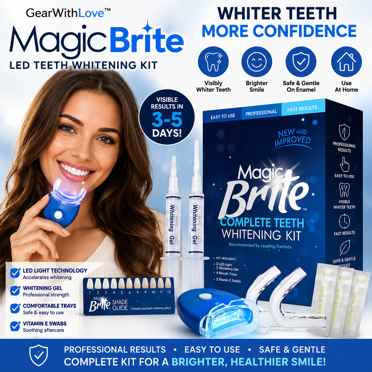 GearWithLove™ MagicBrite LED Teeth Whitening Kit