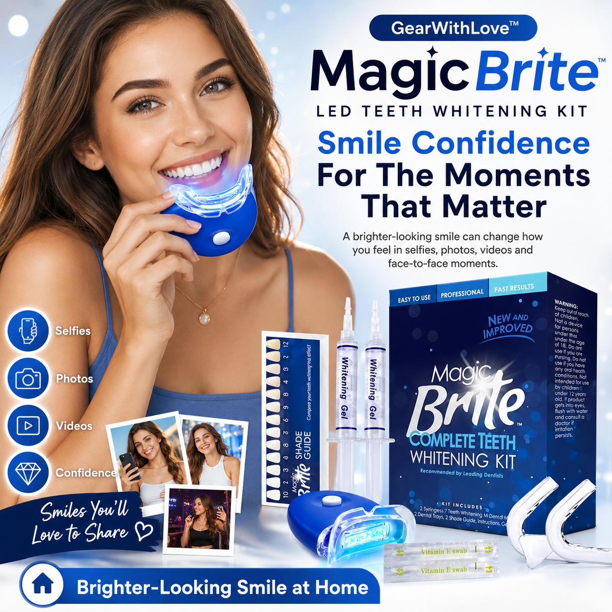 GearWithLove™ MagicBrite LED Teeth Whitening Kit