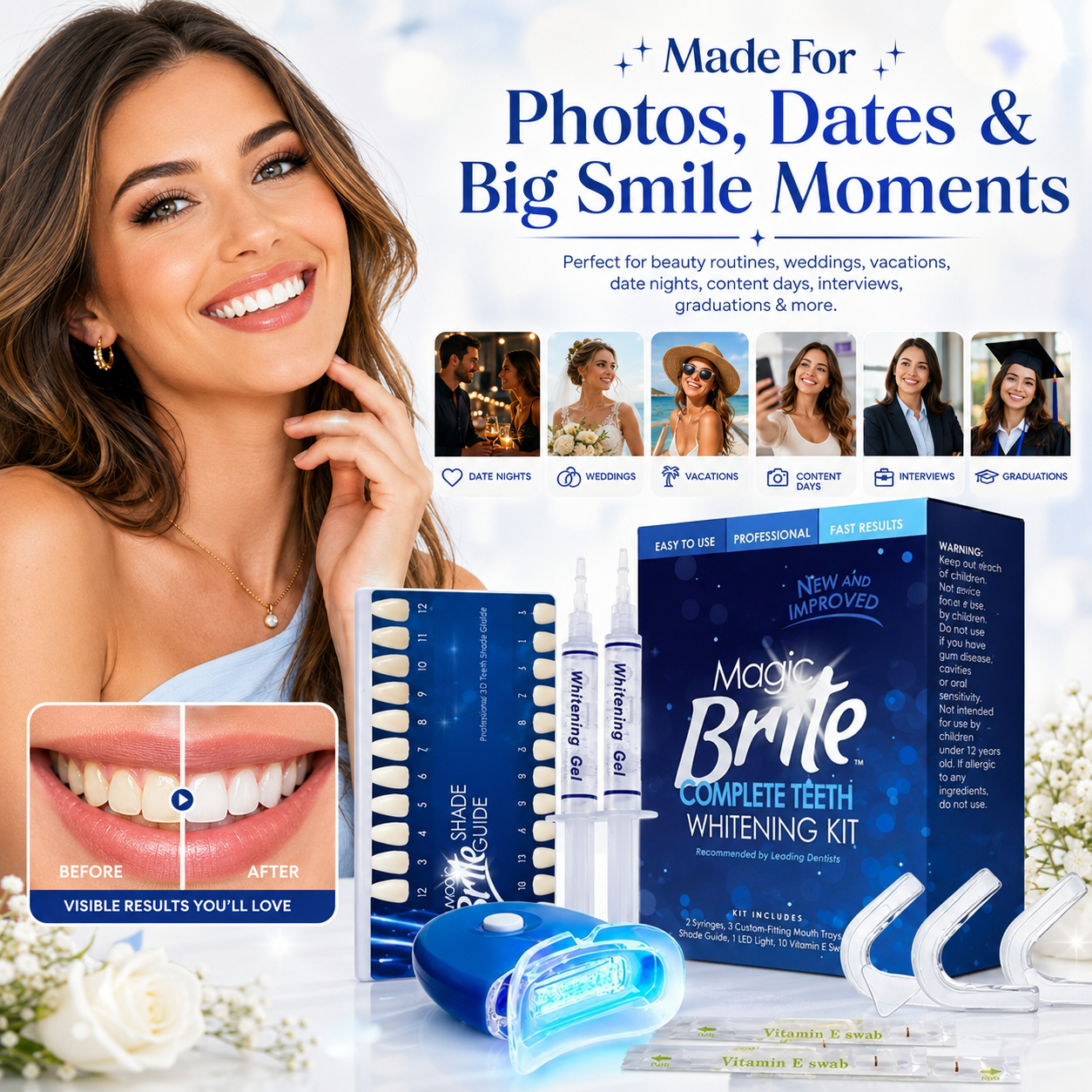 GearWithLove™ MagicBrite LED Teeth Whitening Kit