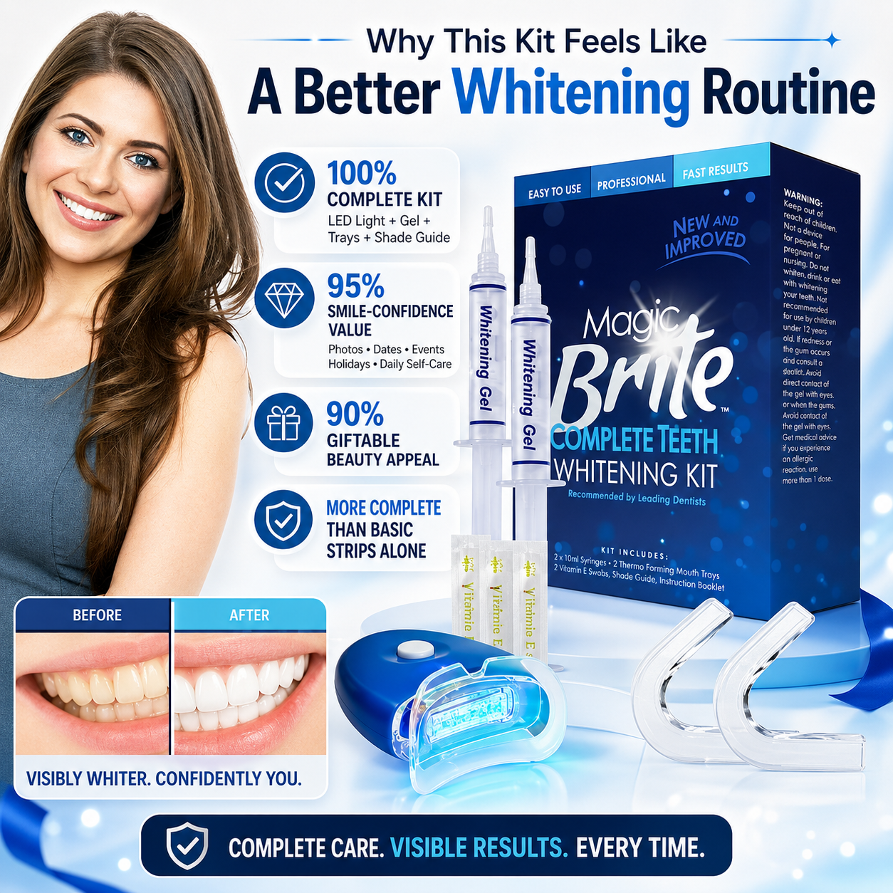 GearWithLove™ MagicBrite LED Teeth Whitening Kit