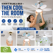 GearWithLove™ SocketBreeze 2-in-1 Fan Light