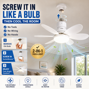 GearWithLove™ SocketBreeze 2-in-1 Fan Light