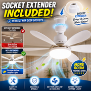 GearWithLove™ SocketBreeze 2-in-1 Fan Light
