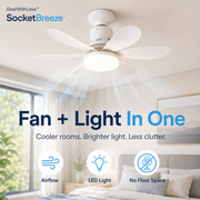 GearWithLove™ SocketBreeze 2-in-1 Fan Light
