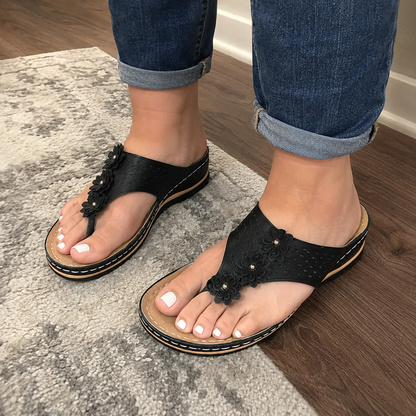 GearWithLove™ BloomStep Flower Comfort Wedge Sandals