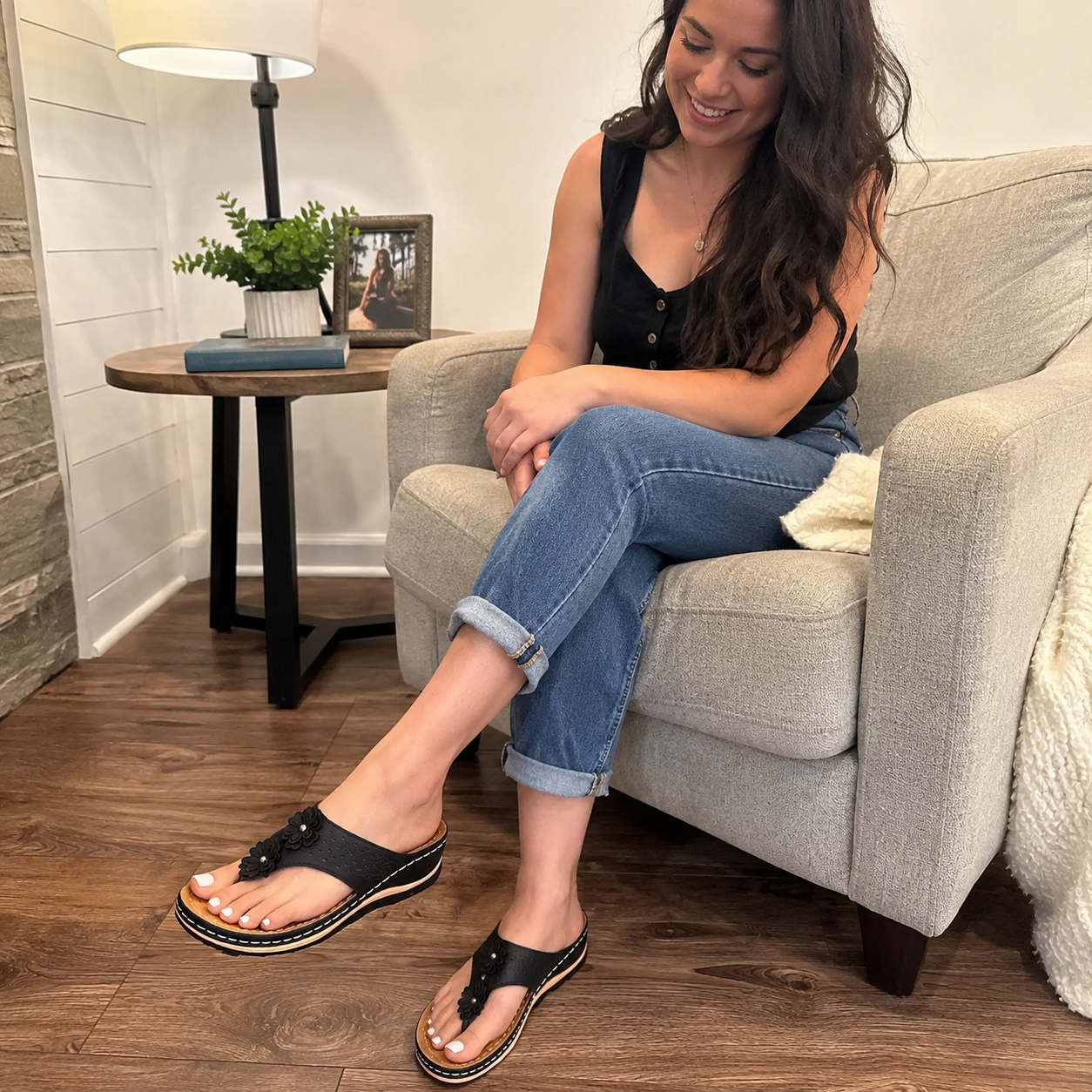GearWithLove™ BloomStep Flower Comfort Wedge Sandals