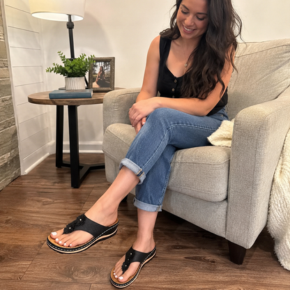 GearWithLove™ BloomStep Flower Comfort Wedge Sandals