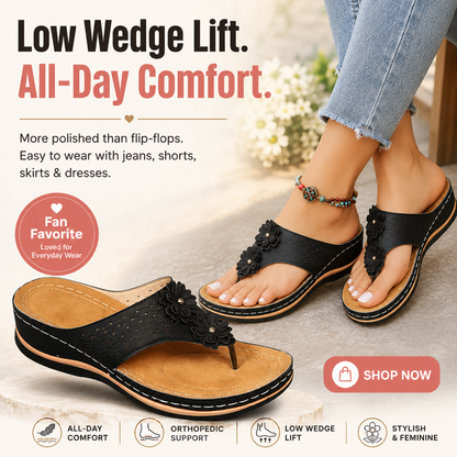 GearWithLove™ BloomStep Flower Comfort Wedge Sandals
