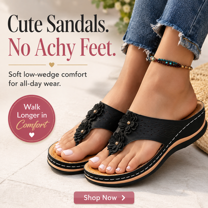 GearWithLove™ BloomStep Flower Comfort Wedge Sandals