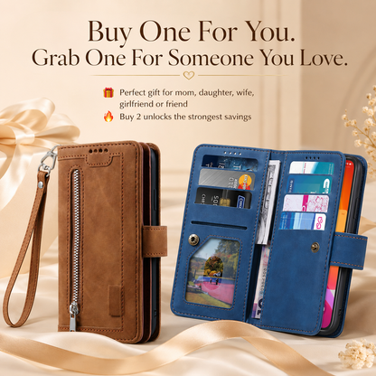 GearWithLove™ Luxury Zipper Wallet Phone Case for iPhone