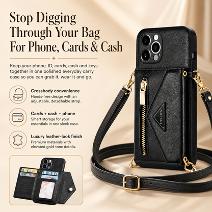 GearWithLove™ Luxury Crossbody Wallet Phone Case for iPhone