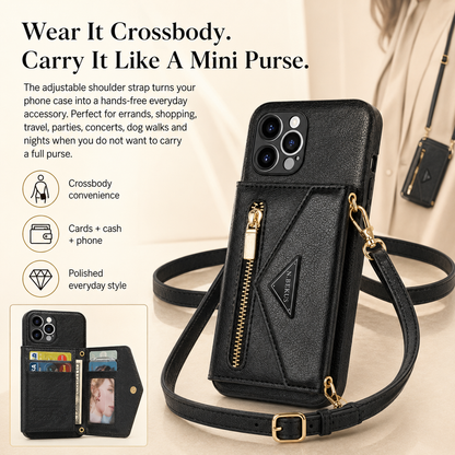 GearWithLove™ Luxury Crossbody Wallet Phone Case for iPhone
