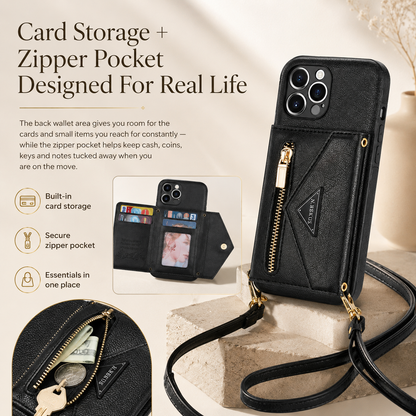 GearWithLove™ Luxury Crossbody Wallet Phone Case for iPhone