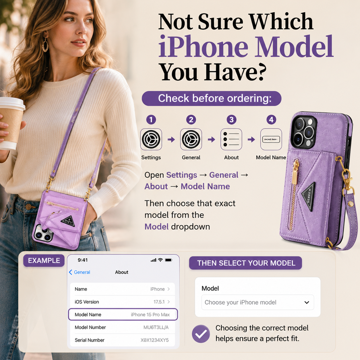 GearWithLove™ Luxury Crossbody Wallet Phone Case for iPhone