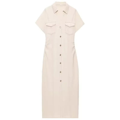 Spring Denim Elegance Dress