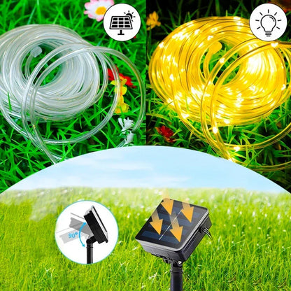 🔥 72ft 200 LEDs Solar-Powered Garden Glow Lights