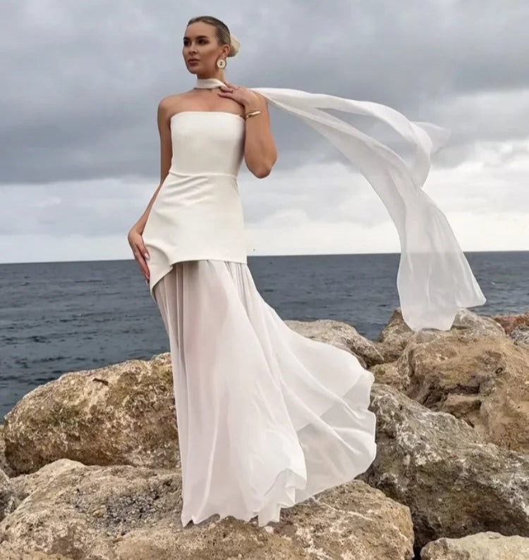 Elegant Strapless Maxi Dress