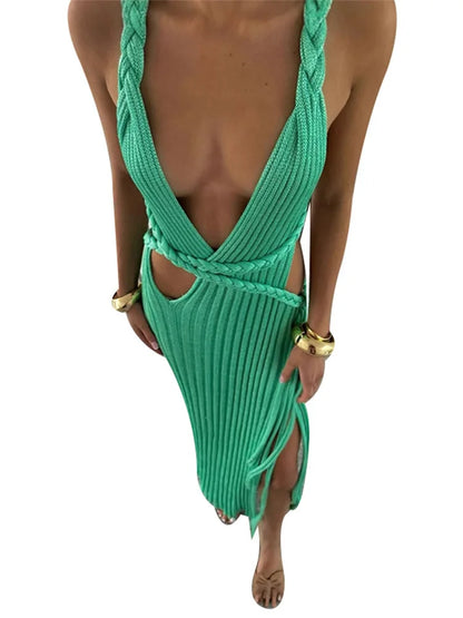 Chic Summer Ribbed Dress
