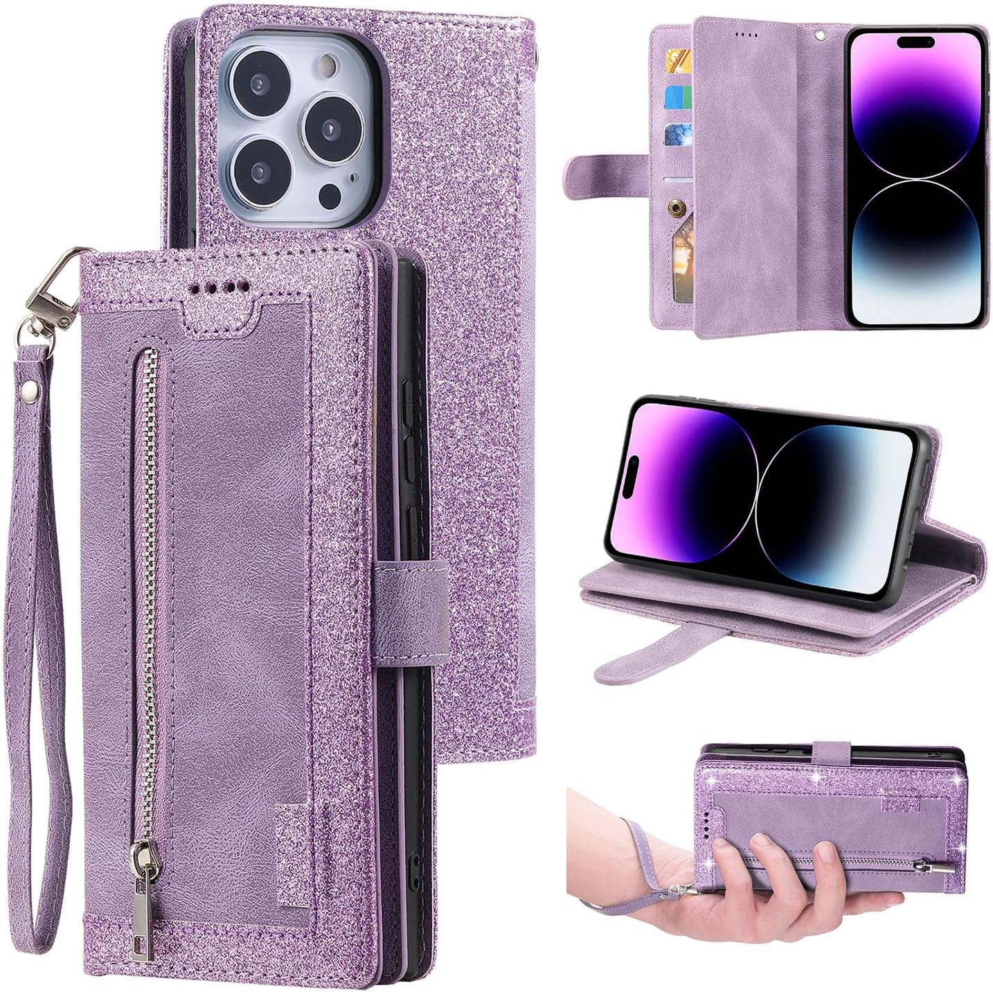 GearWithLove™ Luxury Zipper Wallet Phone Case for iPhone