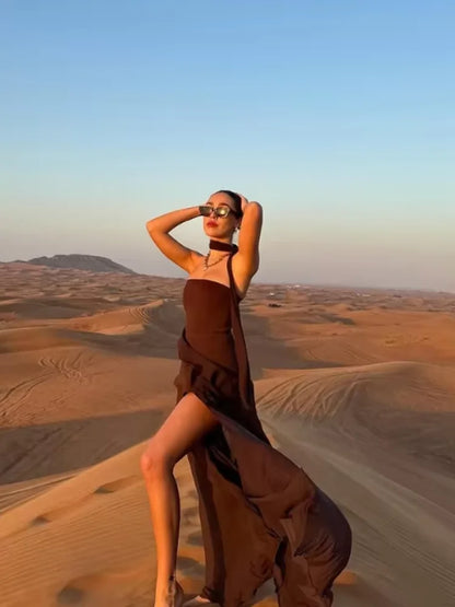 Elegant Strapless Maxi Dress