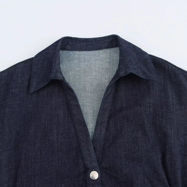 Spring Denim Elegance Dress