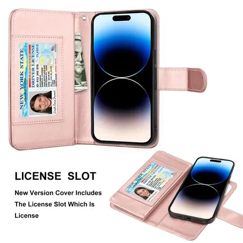 Luxury Leather Wallet iPhone Case Cover