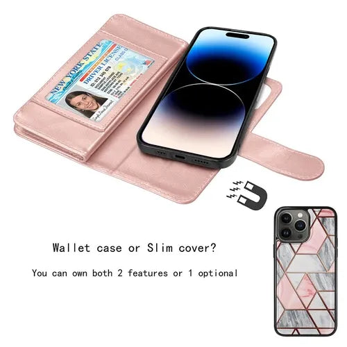 Luxury Leather Wallet iPhone Case Cover