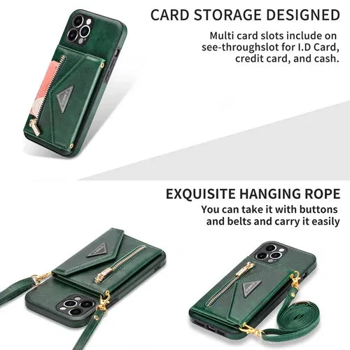 GearWithLove™ Luxury Crossbody Wallet Phone Case for iPhone