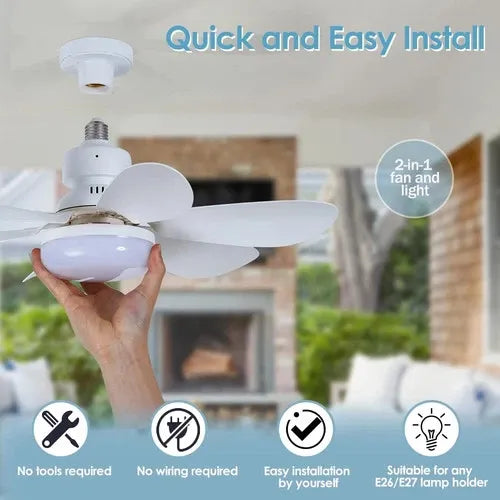 GearWithLove™ SocketBreeze 2-in-1 Fan Light