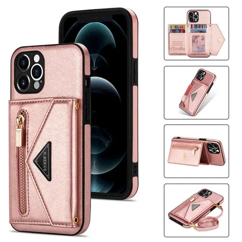 GearWithLove™ Luxury Crossbody Wallet Phone Case for iPhone