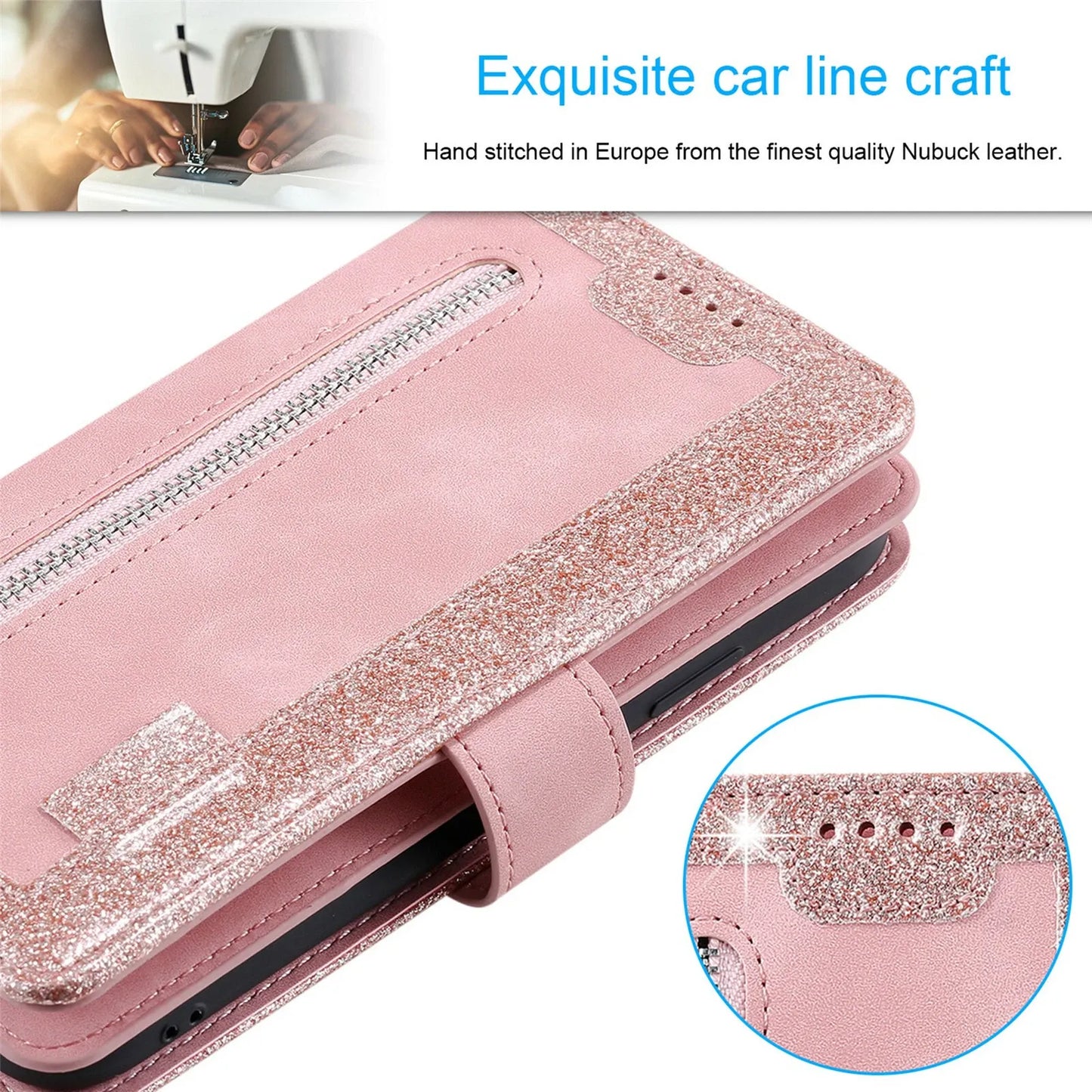 GearWithLove™ Luxury Zipper Wallet Phone Case for iPhone