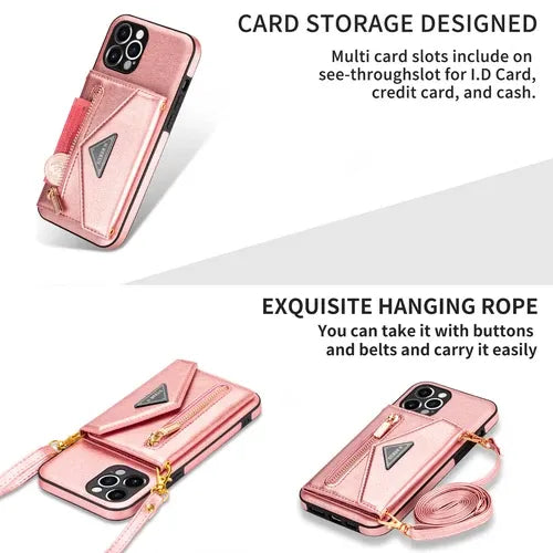 GearWithLove™ Luxury Crossbody Wallet Phone Case for iPhone