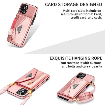 GearWithLove™ Luxury Crossbody Wallet Phone Case for iPhone